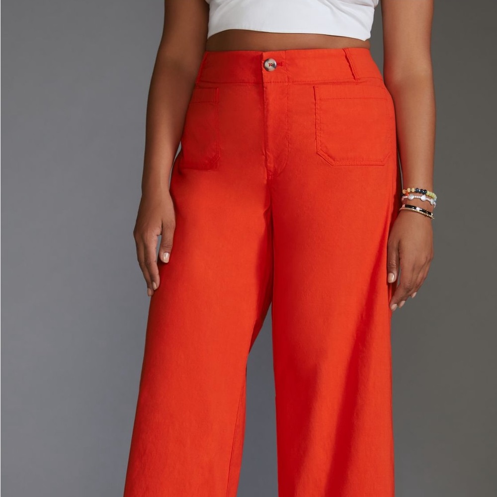 Anthropologie- The Collette cropped wide leg pants by Maeve